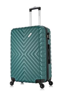 Чемодан унисекс LCase New Delhi темно-зеленый, 71.5x47.5x27.5 см