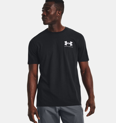 Футболка Under Armour Ua Abc Camo Fill Wordmark Ss мужская, 77-1366456, Black, размер SM