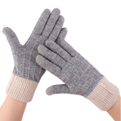 Перчатки женские WASABI TREND WH-00042 серые, one size