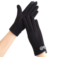 Перчатки женские WASABI TREND WH-00050 черные, one size