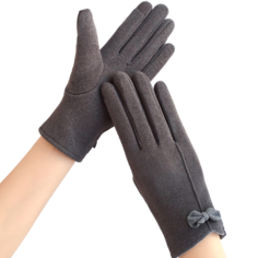 Перчатки женские WASABI TREND WH-00050 серые, one size