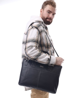 Сумка мужская Franchesco Mariscotti Luce черная