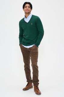 Пуловер мужской U.S. POLO Assn. G081SZ0TK0TD03-LY-R зеленый XL