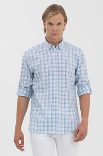 Рубашка мужская U.S. POLO Assn. G081GL0040ELIUS голубая XL