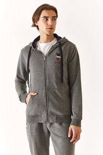 Толстовка мужская U.S. POLO Assn. G081SZ0820PERUS серая S