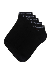 Комплект носков мужских U.S. POLO Assn. A081SZ013P02JAMES-5-IY23 черных one size