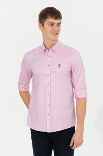 Рубашка мужская U.S. POLO Assn. G081SZ0040CEDCOLOR022K розовая S