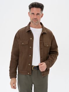 Джинсовая куртка мужская Великоросс JJ коричневая 52/180-190 RU