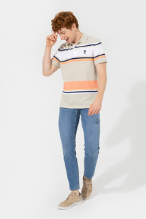 Футболка мужская U.S. POLO Assn. G081SZ0110SULAW бежевая M