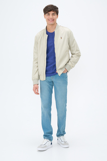 Бомбер мужской U.S. POLO Assn. G081SZ0MS0AKSU22Y бежевый 54