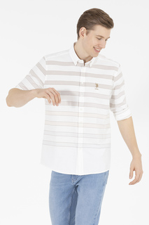 Рубашка мужская U.S. POLO Assn. G081GL0040HIMANA белая M
