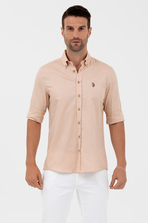 Рубашка мужская U.S. POLO Assn. G081SZ0040CEDCOLOR023Y бежевая XL