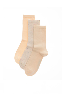 Комплект носков женских U.S. POLO Assn. A082SZ013P01ZERDA-3 бежевых one size