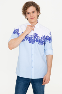 Рубашка мужская U.S. POLO Assn. G081SZ0040MONISTERA голубая L