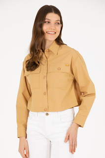 Рубашка женская U.S. POLO Assn. G082SZ0040AKKADI коричневая 40
