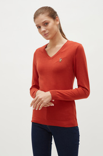 Пуловер женский U.S. POLO Assn. G082SZ0TK0TD02-BSK21 оранжевый M