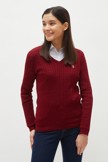 Пуловер женский U.S. POLO Assn. G082SZ0TK0TK03-BSK21 бордовый 2XS