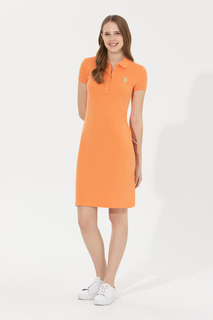 Платье женское U.S. POLO Assn. G082SZ0750MTS02221-075 оранжевое 2XS