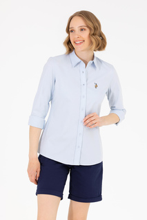 Рубашка женская U.S. POLO Assn. G082SZ0040CRISCOLOR023Y голубая 40