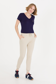 Спортивные брюки женские U.S. POLO Assn. G082SZ0OP0PT0123 бежевые 2XS