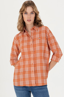 Рубашка женская U.S. POLO Assn. G082SZ0040TALLOT оранжевая 36