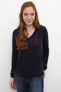 Пуловер женский U.S. POLO Assn. G082GL0TK0GTD02-BSK9 синий 2XS