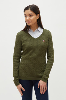 Пуловер женский U.S. POLO Assn. G082SZ0TK0TK03-BSK21 хаки L