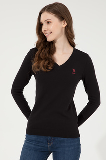 Пуловер женский U.S. POLO Assn. G082GL0TK0GTD02-BSK22 черный XS