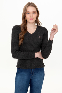 Пуловер женский U.S. POLO Assn. G082SZ0TK0TK03-BSK21 серый XL