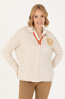Пуловер женский U.S. POLO Assn. G082SZ0TK0KABLE бежевый XL