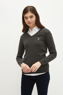 Пуловер женский U.S. POLO Assn. G082SZ0TK0TD02-BSK21 серый XS