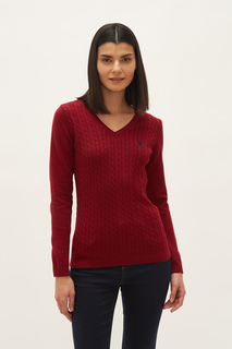 Пуловер женский U.S. POLO Assn. G082GL0TK0YTK03-BSK21 бордовый S