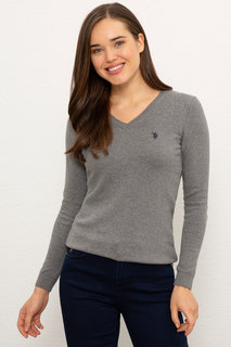 Пуловер женский U.S. POLO Assn. G082SZ0TK0ESTALESK20 серый XL