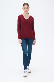 Пуловер женский U.S. POLO Assn. G082SZ0TK0ORINAV-R бордовый XS