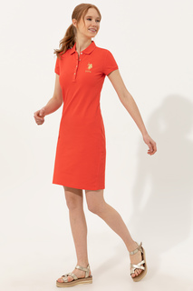 Платье женское U.S. POLO Assn. G082SZ0750MTS02222-075 оранжевое XS