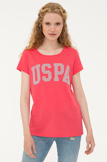 Футболка женская U.S. POLO Assn. G082GL0110E-GEAN-IY021 оранжевая XL