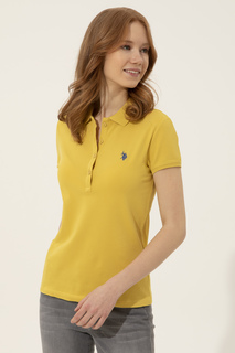 Футболка женская U.S. POLO Assn. G082SZ0110TP0122-OML желтая 2XS