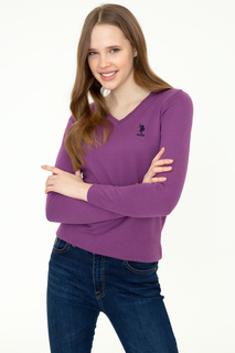 Пуловер женский U.S. POLO Assn. G082GL0TK0GTD02-BSK21 фиолетовый 2XS
