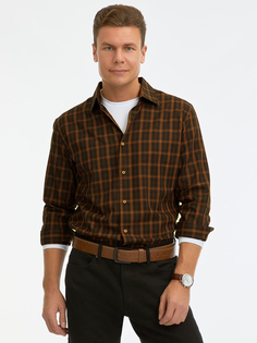 Рубашка мужская oodji 3L330016M коричневая S