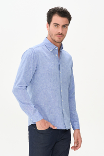 Рубашка мужская Cacharel G051SZ0040CAHAR синяя 3XL