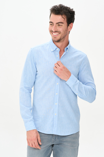 Рубашка мужская Cacharel G051SZ0040CAHAR голубая XL