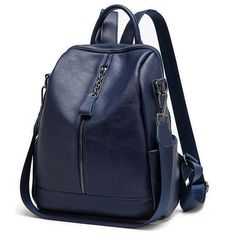 Сумка-рюкзак женская Fern М-009 синяя, 30x23x13 см