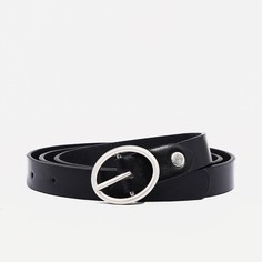 Ремень женский 9720481 черный, 110х2 см No Brand