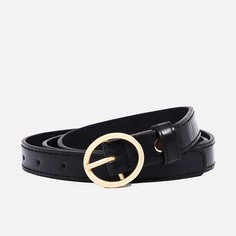 Ремень женский 9720464 черный, 110х2 см No Brand