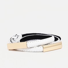 Ремень женский 9709232 белый, 95х1 см No Brand