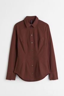 Рубашка H&M для женщин, коричневый-004, размер 36, 1025869004