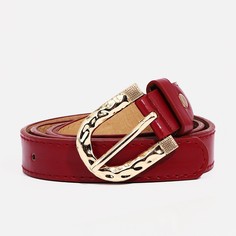 Ремень женский 9720517 бордовый, 110х2,2 см No Brand