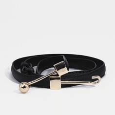 Ремень женский 9709225 черный, 95х1 см No Brand