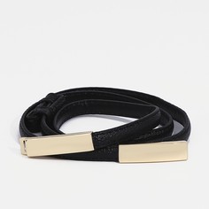 Ремень женский 9709231 черный, 95х1 см No Brand