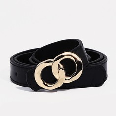 Ремень женский 9720524 черный, 110х2,2 см No Brand